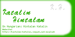 katalin hintalan business card